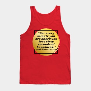 Quote Ralph Waldo Emerson Tank Top